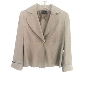 Akris Gray Lightweight 100% Wool Blazer Sz 8
